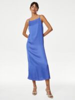 Shoulder Straps A-Line Midi Dress