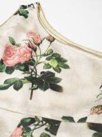 Beige & Peach-Coloured Floral One Shoulder Layered Maxi Dress - Image 2