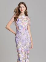 Floral Print Flutter Sleeve Maxi Dress - Image 3