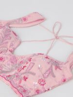 Embroidered Sequinned Semi-Stitched Lehenga & Unstitched Blouse With Dupatta - Image 2