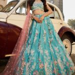 Embroidered Beads and Stones Semi-Stitched Lehenga & Unstitched Blouse With Dupatta