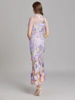 Floral Print Flutter Sleeve Maxi Dress - Image 2