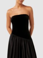 Velvet Fit & Flare Midi Dress - Image 3