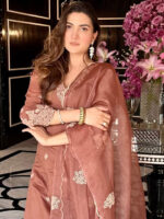 Floral Embroidered Regular Thread Work Straight Kurta with Palazzos & Dupatta - Image 2