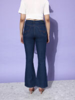 The Lifestyle Co. Women Navy Blue Bootcut Mid-Rise Stretchable Jeans - Image 2